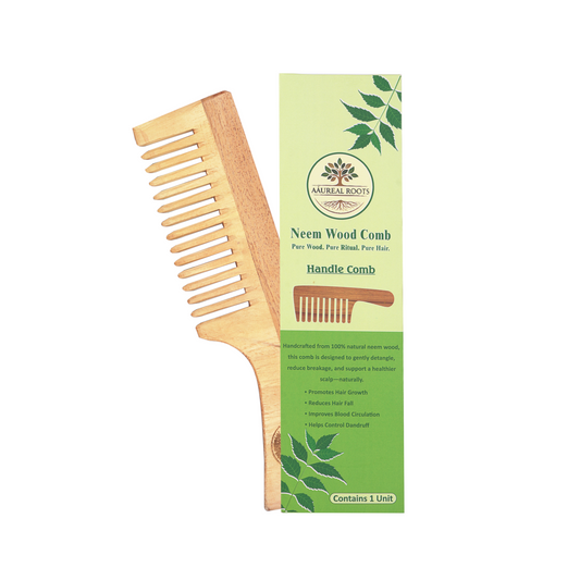 Aaureal Roots Neem Wood Handle Comb