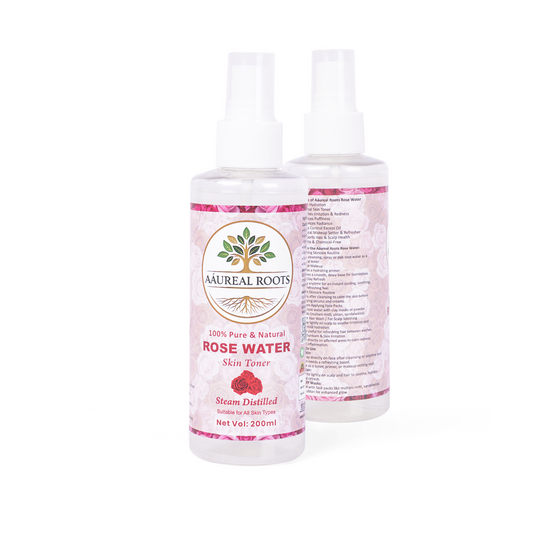 Aaureal Roots Pure Rose Water (Steam-Distilled Facial Mist)