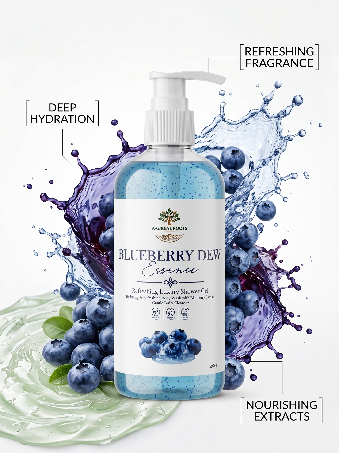 Blueberry Dew Essence — Refreshing Luxury Shower Gel