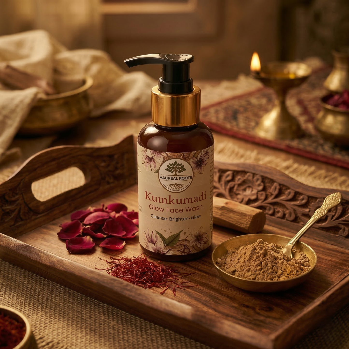 Aaureal Roots - Kumkumadi Glow Face Wash