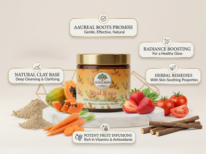 Aaureal Roots - Phal Raga Fruit Infused Radiance Clay Face Pack