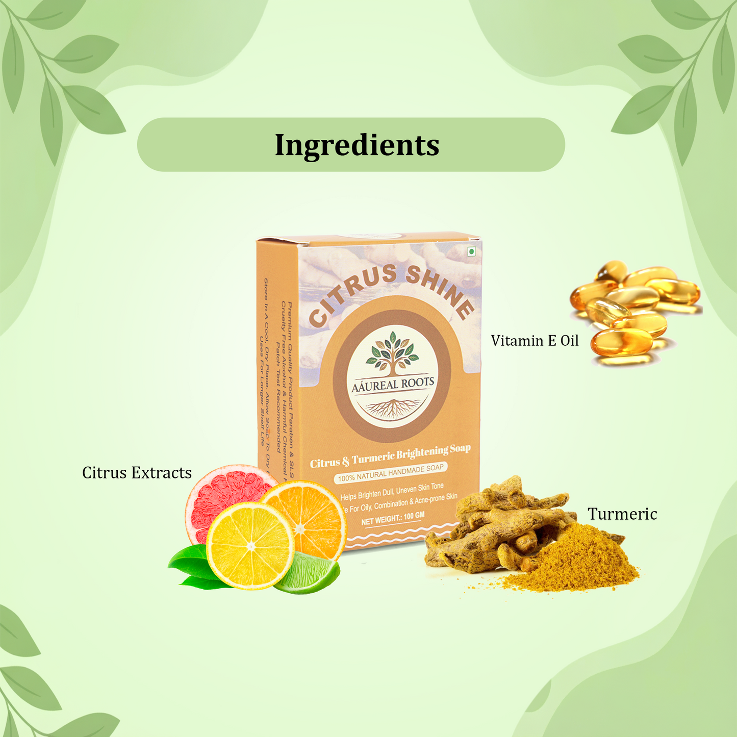 Aaureal Roots Citrus Shine Brightening Soap