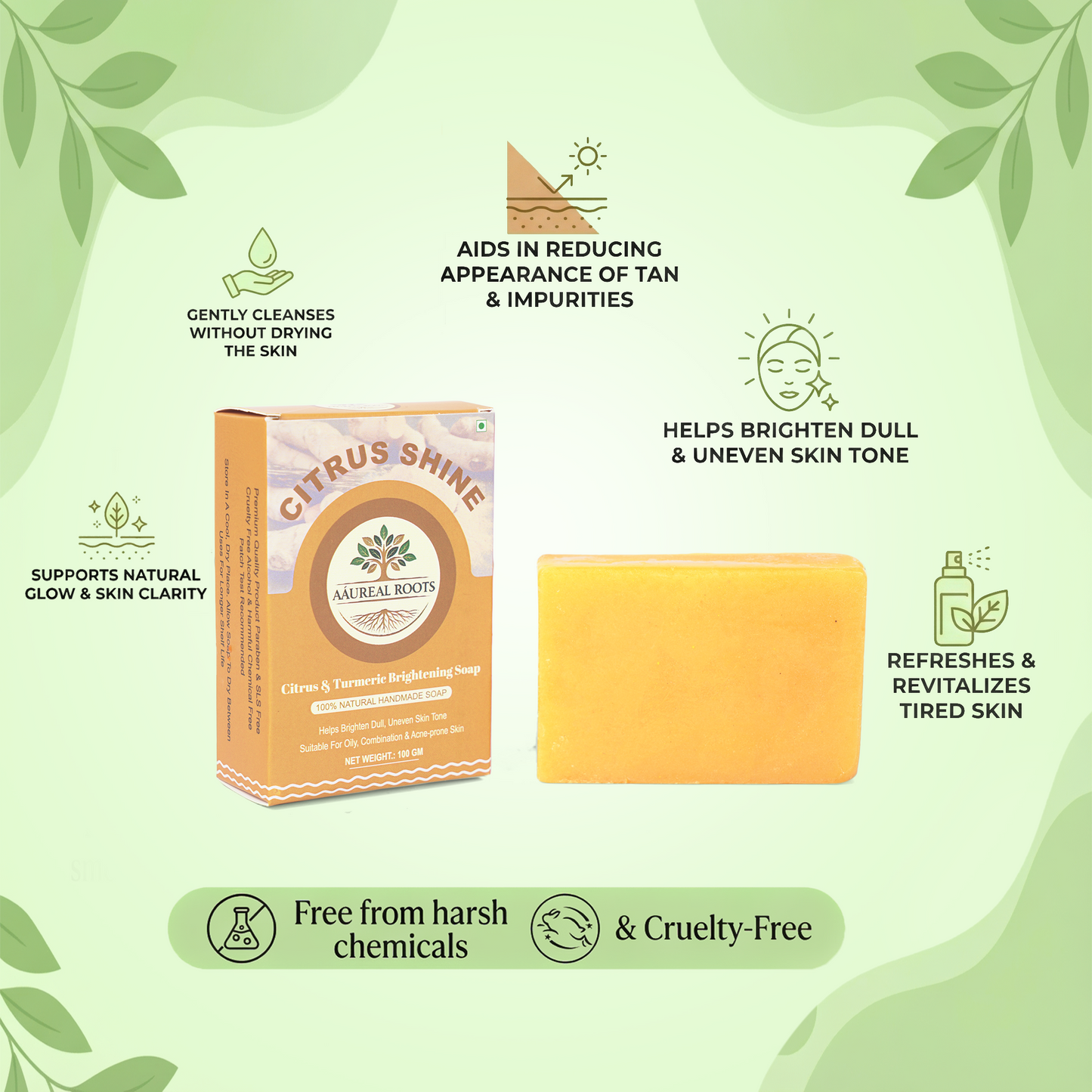 Aaureal Roots Citrus Shine Brightening Soap