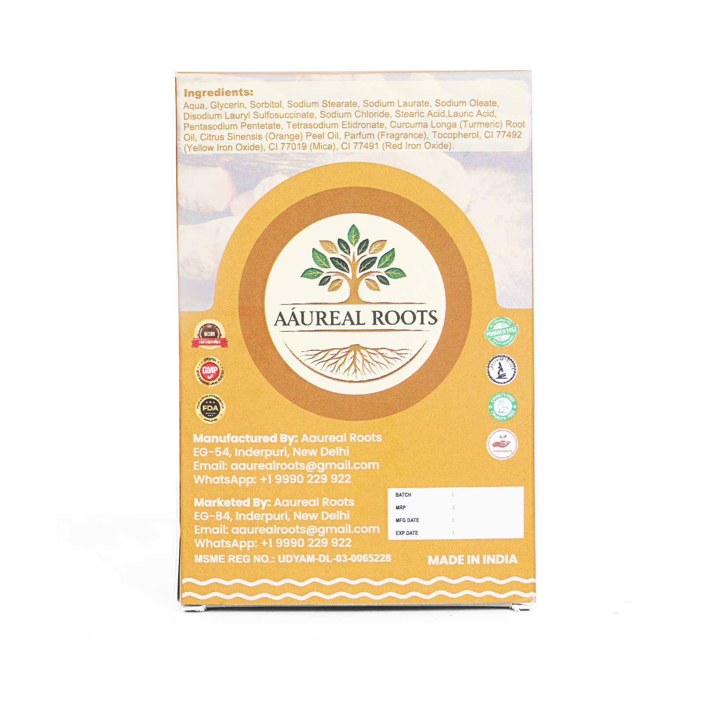 Aaureal Roots Citrus Shine Brightening Soap