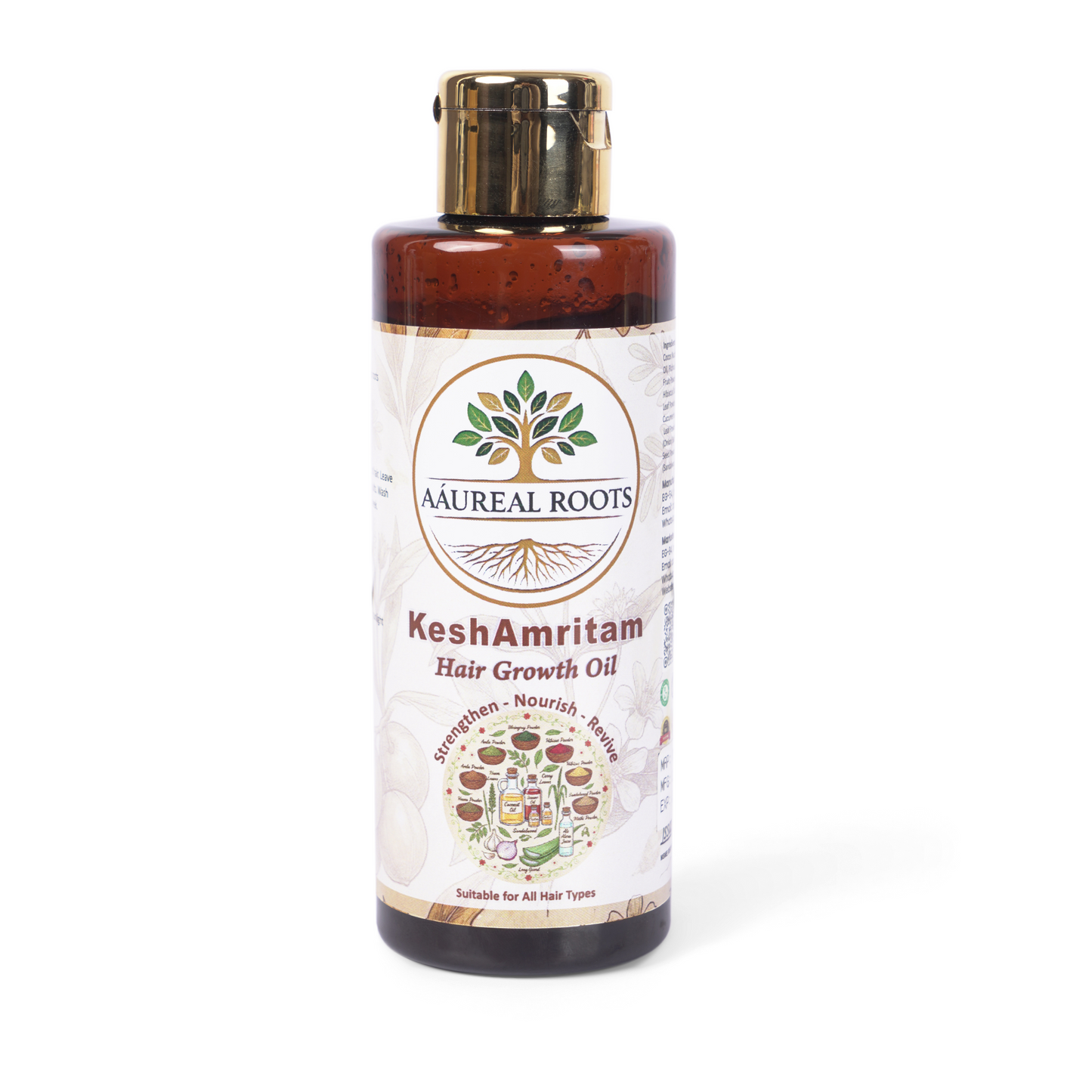 Aaureal Roots KeshAmritam Ayurvedic Hair Growth & Scalp Nourishing Oil
