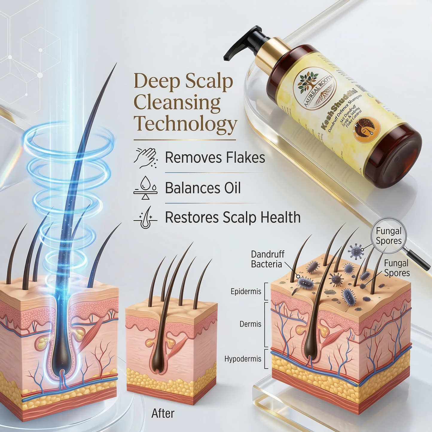 Aaureal Roots KeshShuddhi Dandruff Defense Shampoo