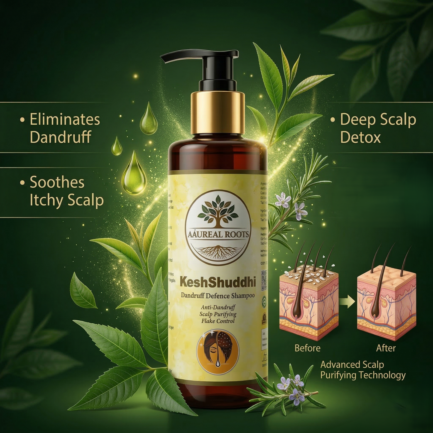 Aaureal Roots KeshShuddhi Dandruff Defense Shampoo