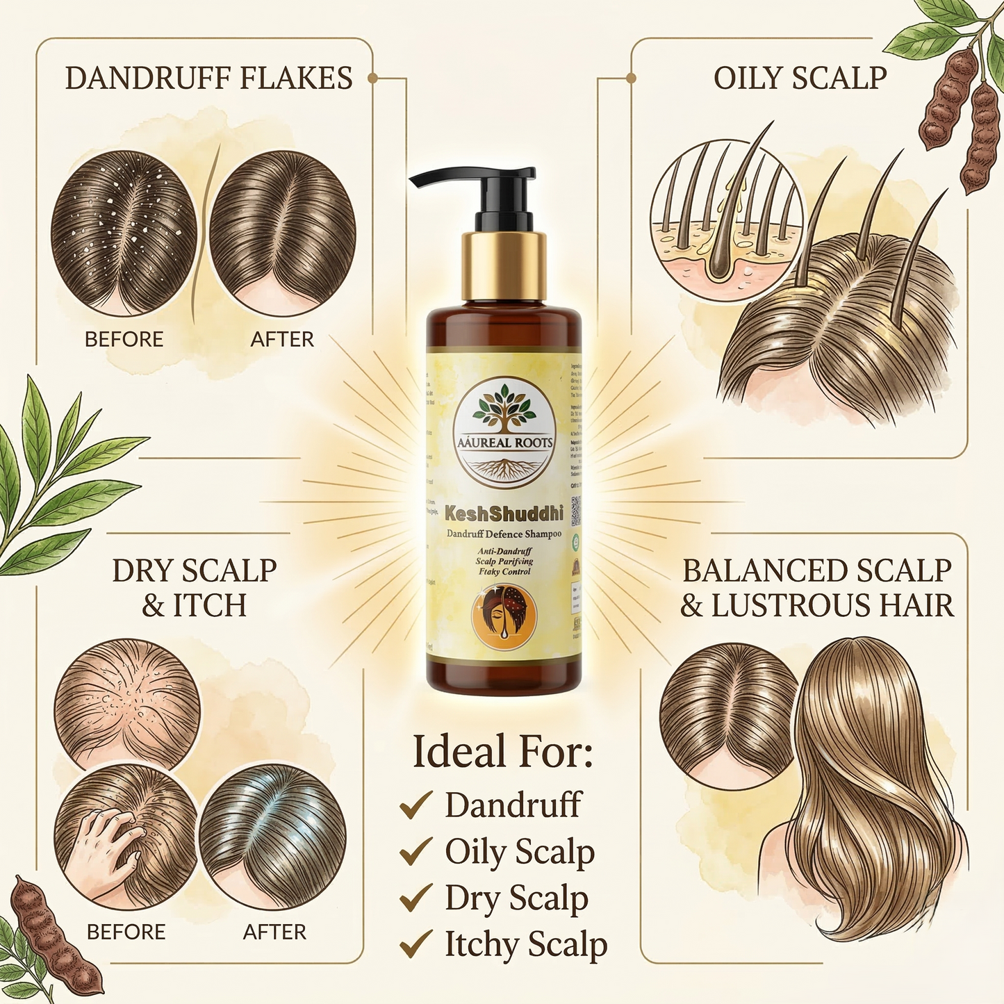 Aaureal Roots KeshShuddhi Dandruff Defense Shampoo