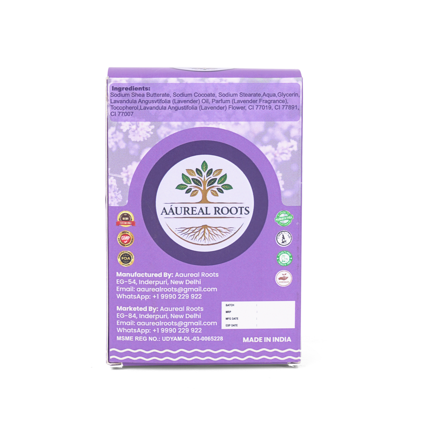 Aaureal Roots Lavender Moon Calm Soap