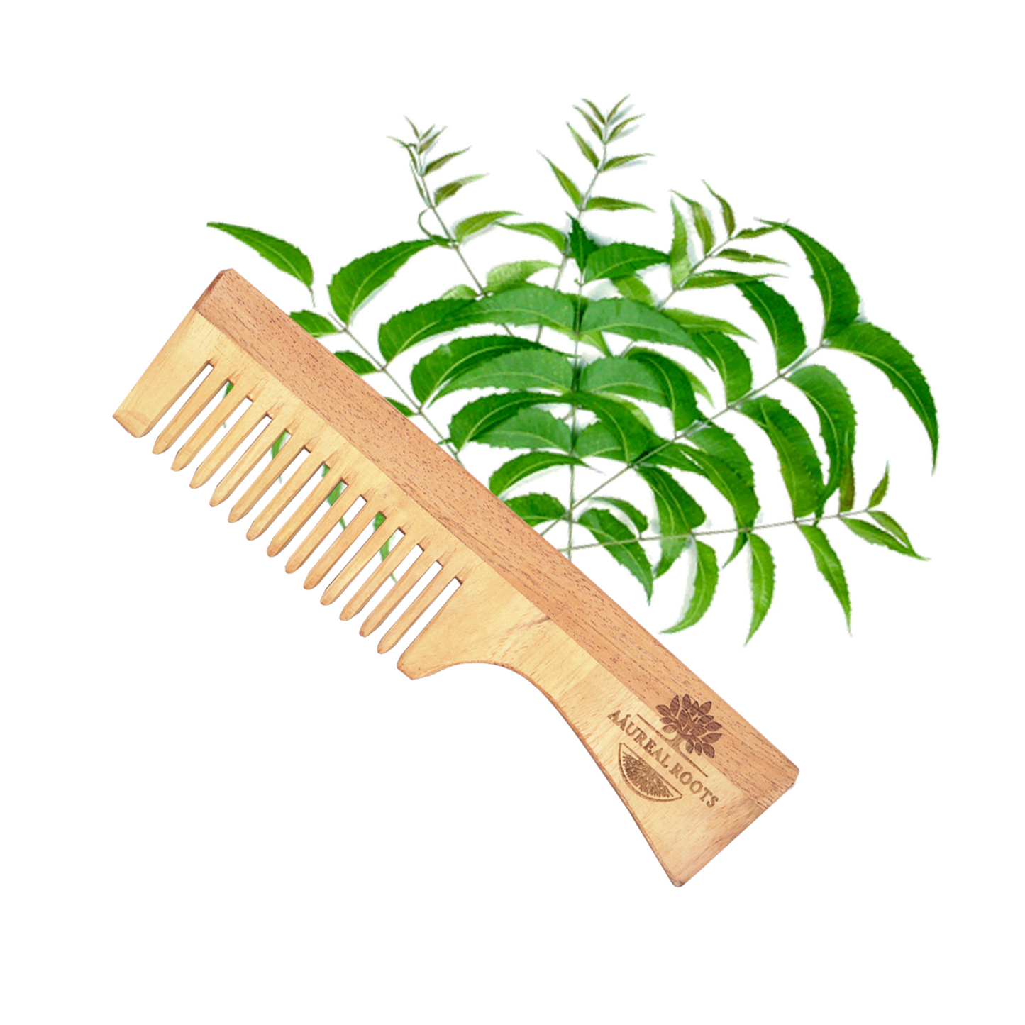 Aaureal Roots Neem Wood Handle Comb