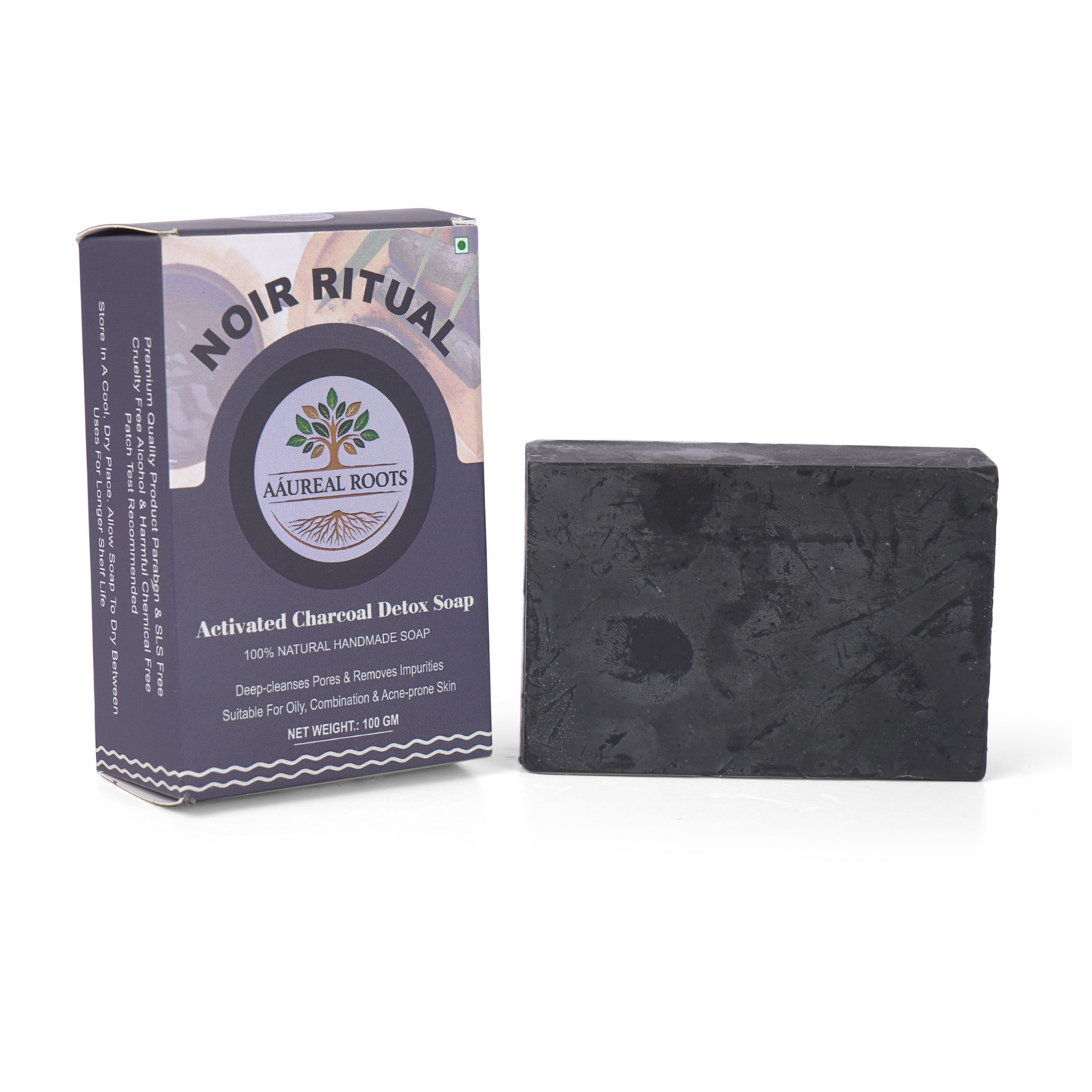 Aaureal Roots Noir Ritual – Activated Charcoal Purifying Soap