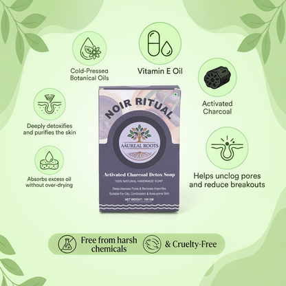 Aaureal Roots Noir Ritual – Activated Charcoal Purifying Soap