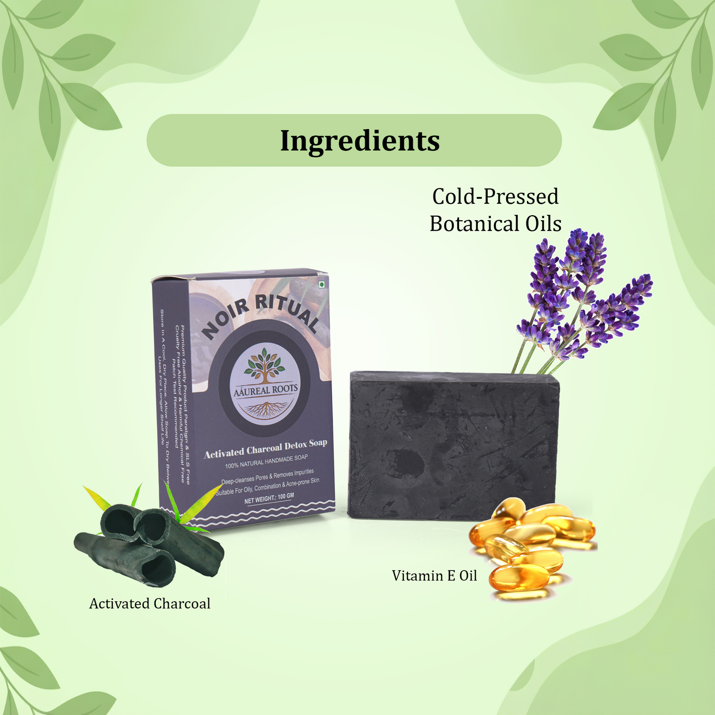 Aaureal Roots Noir Ritual – Activated Charcoal Purifying Soap