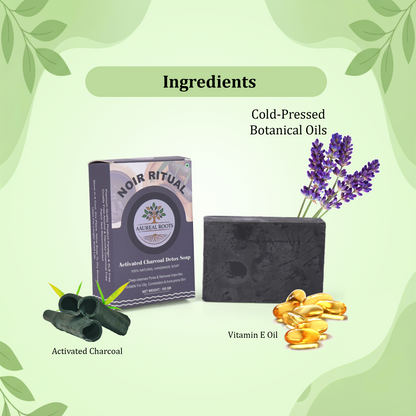 Aaureal Roots Noir Ritual – Activated Charcoal Purifying Soap