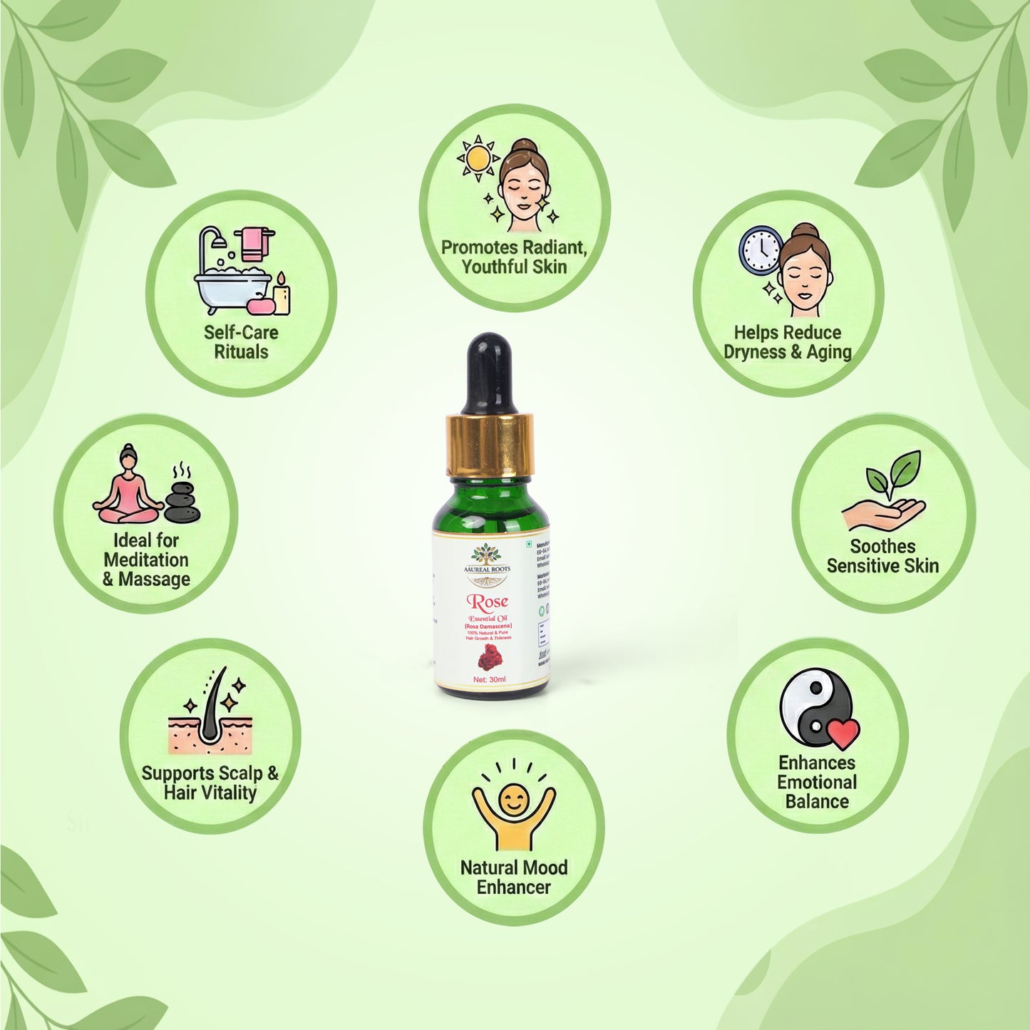 Aaureal Roots Pure Rose Essential Oil