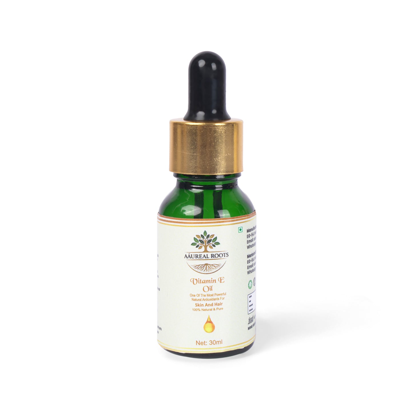 Aaureal Roots Pure Vitamin E Oil – Facial & Body Oil
