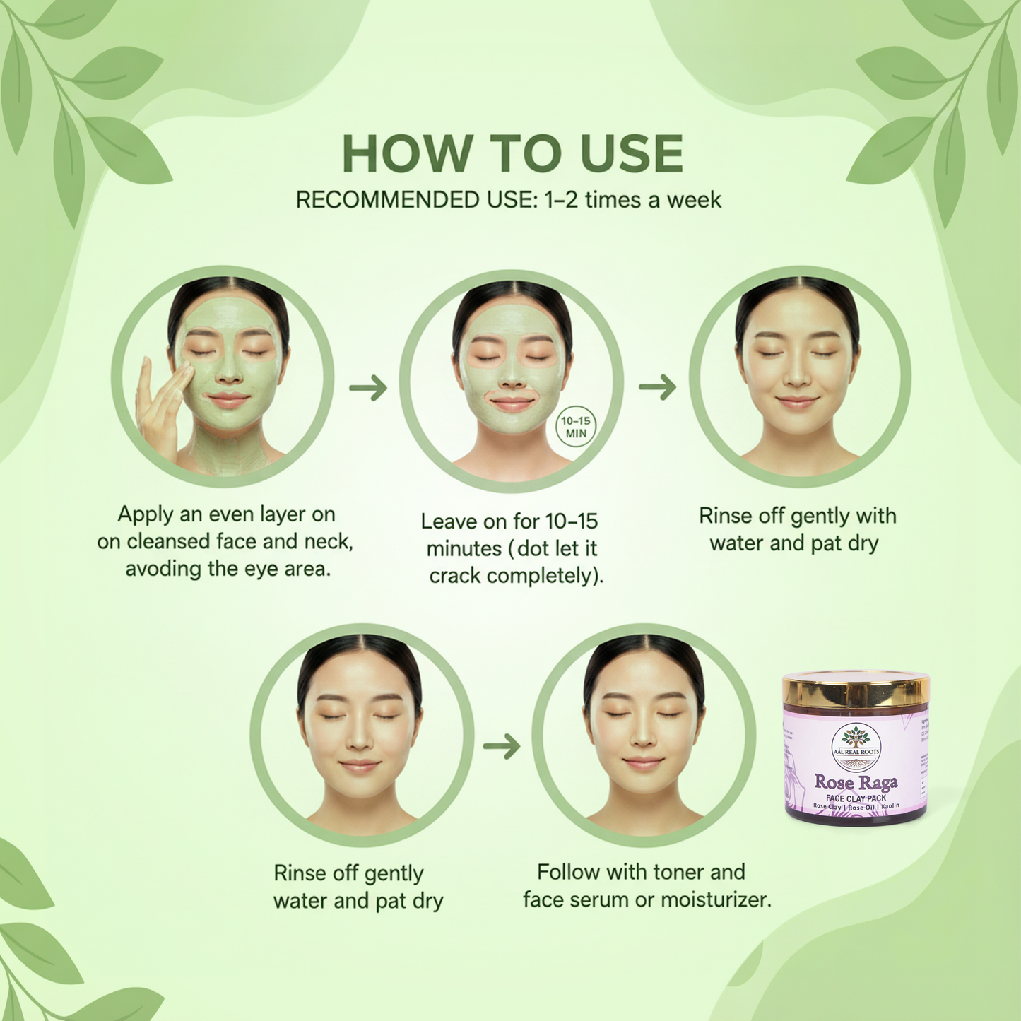Aaureal Roots Rose Raga Clay Radiance Pack