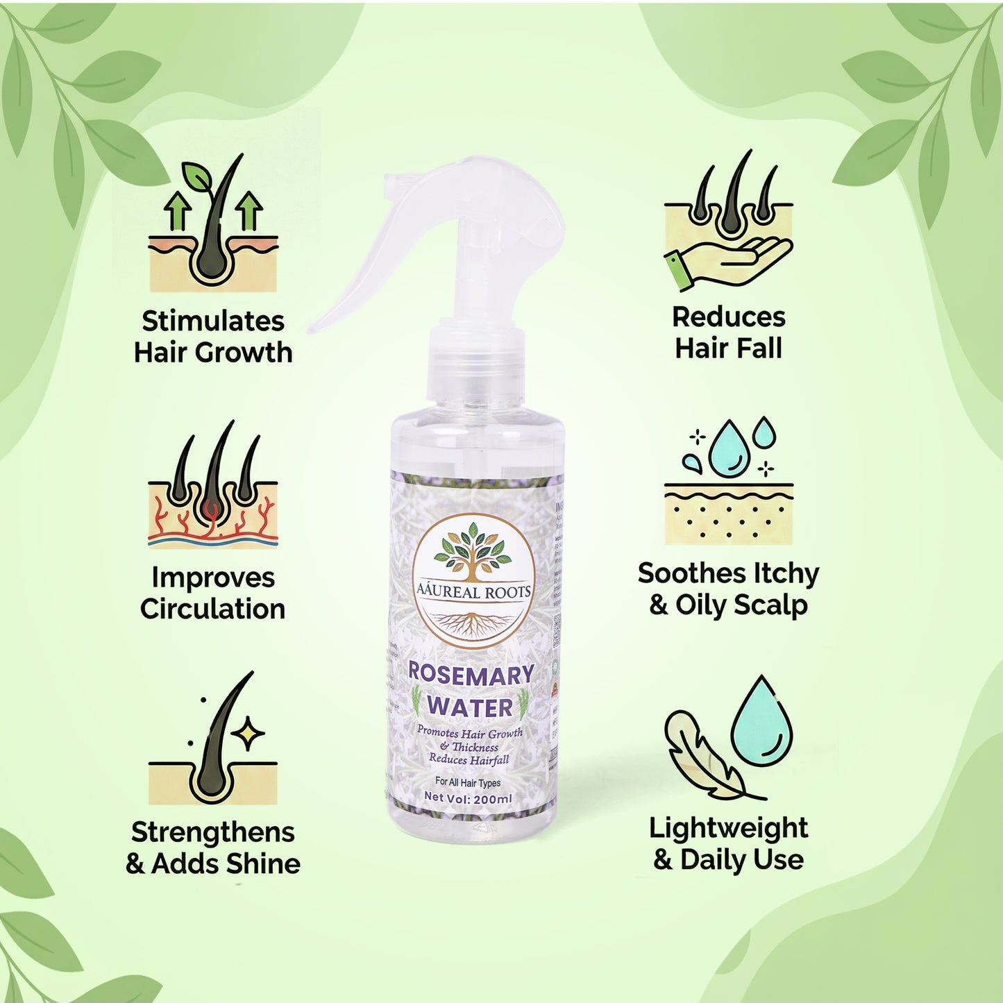 Aaureal Roots Rosemary Botanical Water