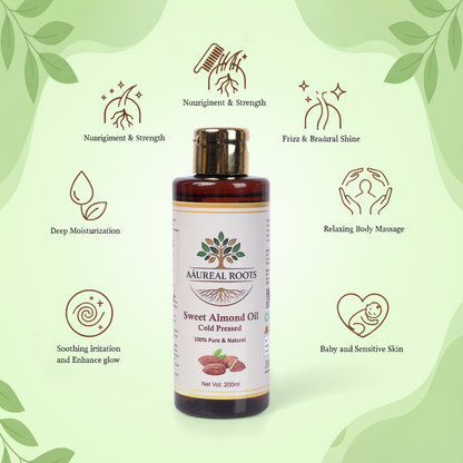 Aaureal Roots Sweet Almond Cold-Pressed Oil