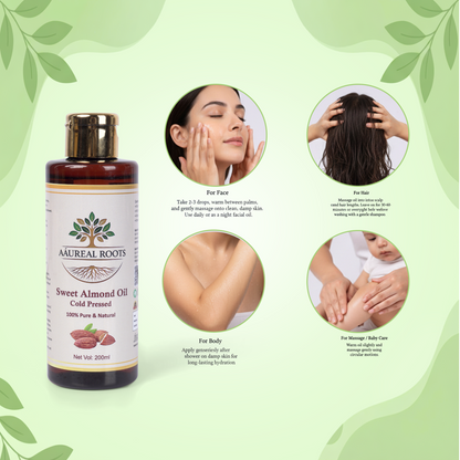 Aaureal Roots Sweet Almond Cold-Pressed Oil