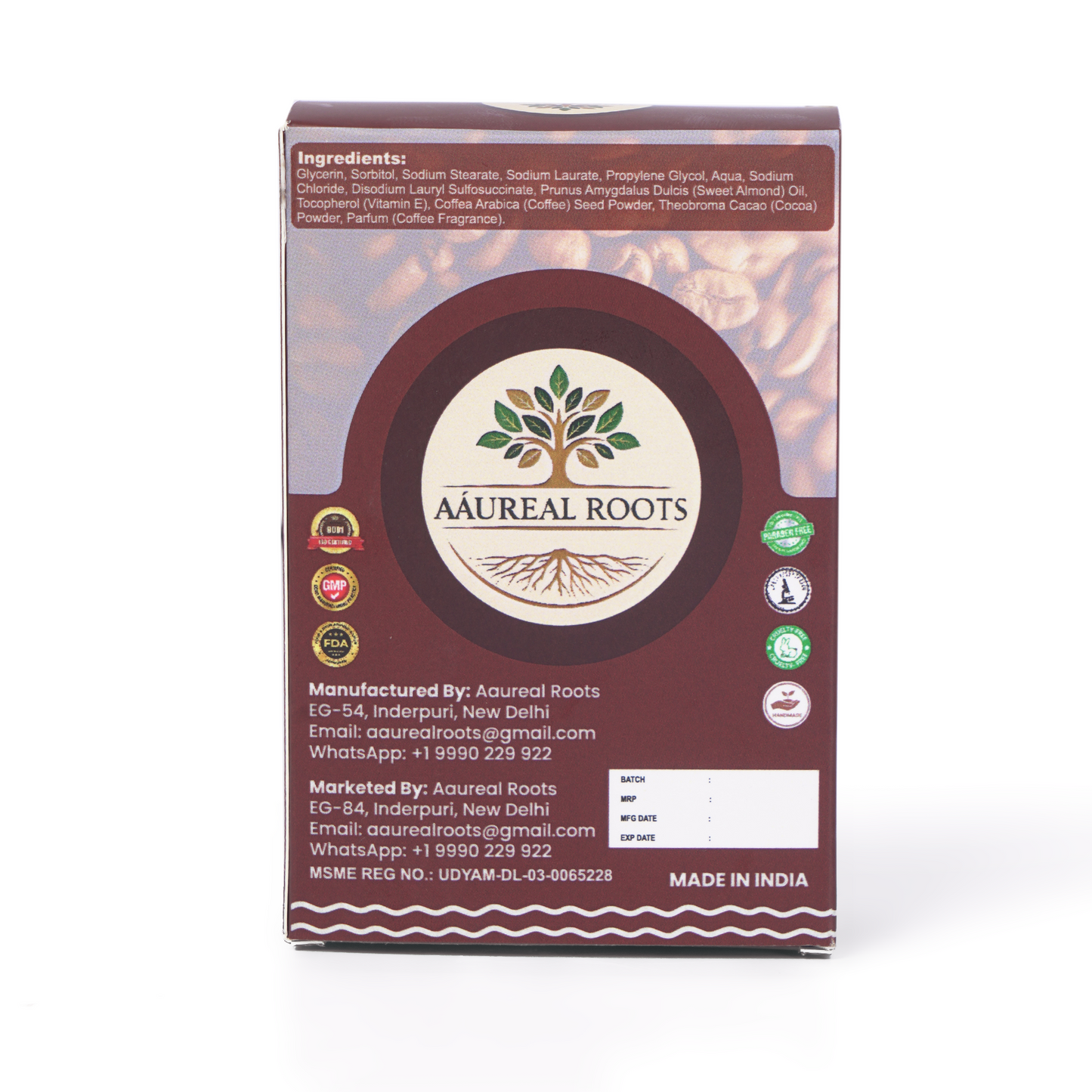 Aaureal Roots Wake & Glow Exfoliating Soap