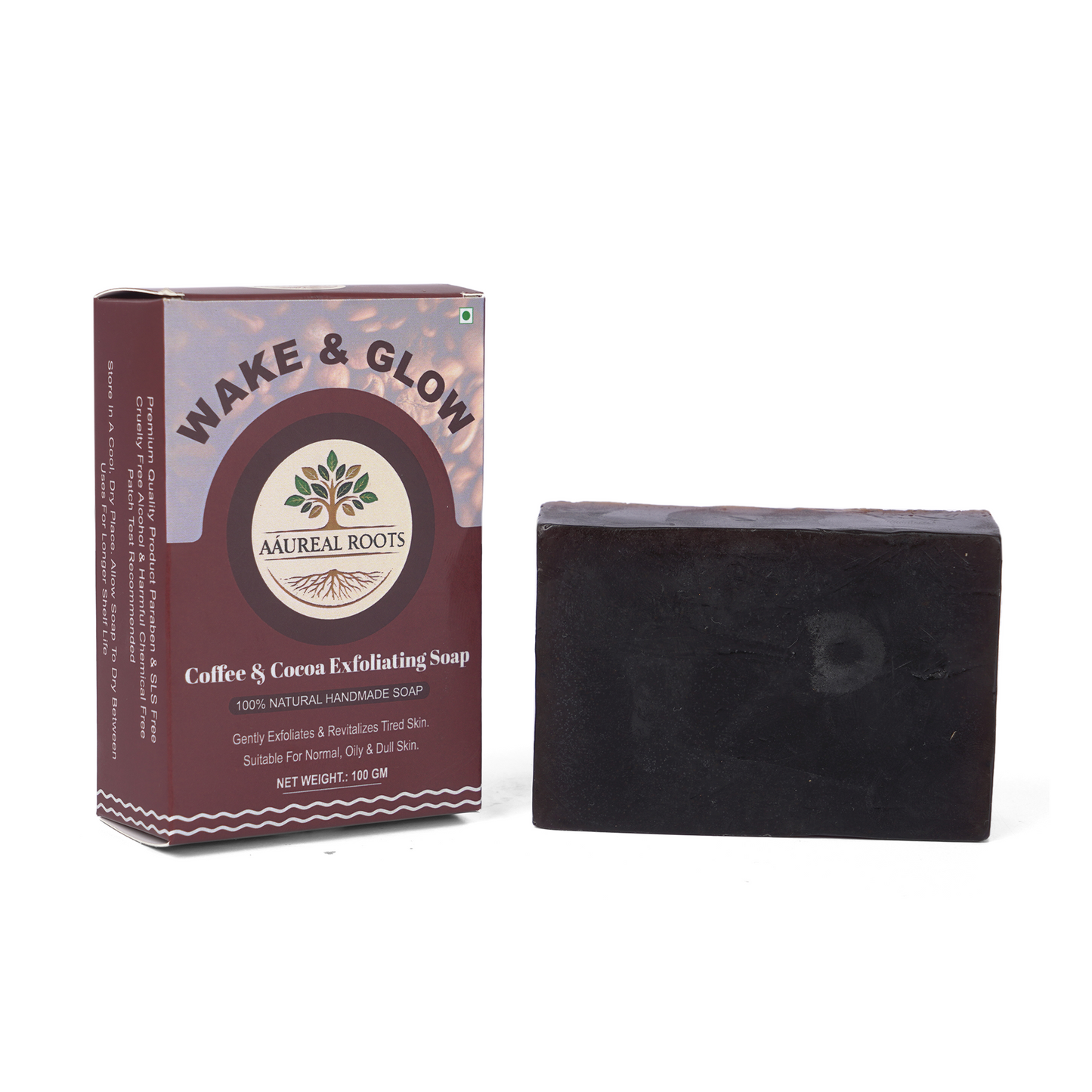 Aaureal Roots Wake & Glow Exfoliating Soap
