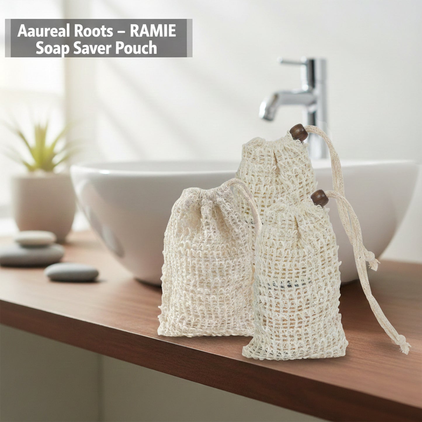Aaureal Roots – RAMIE Soap Saver Pouch