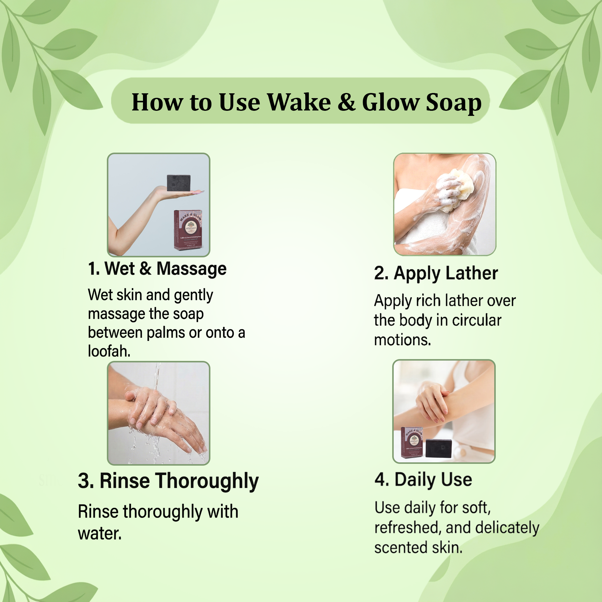 Aaureal Roots Wake & Glow Exfoliating Soap - Image 6