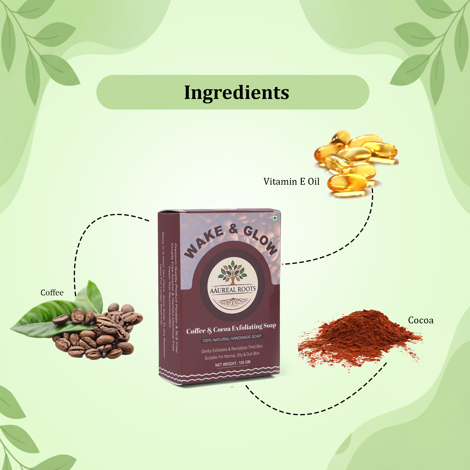 Aaureal Roots Wake & Glow Exfoliating Soap - Image 5