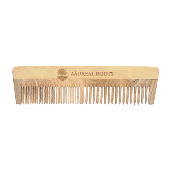 Aaureal Roots Neem Wood Full Comb